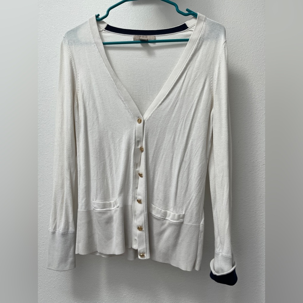 Banana Republic White Cardigan